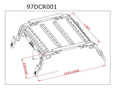 Roll Bar Dakar Bed Rack (for Sport version) for SsangYong Action 2005-2018 - image 6